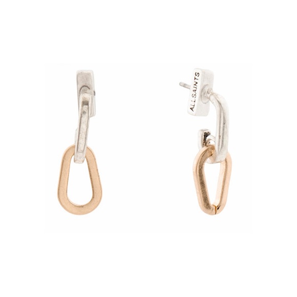 All Saints NWT Mixed Metals Earrings - Picture 1 of 9